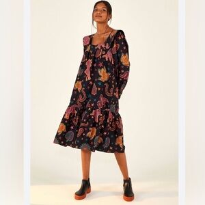 Farm Rio Animal Sky Midi Dress